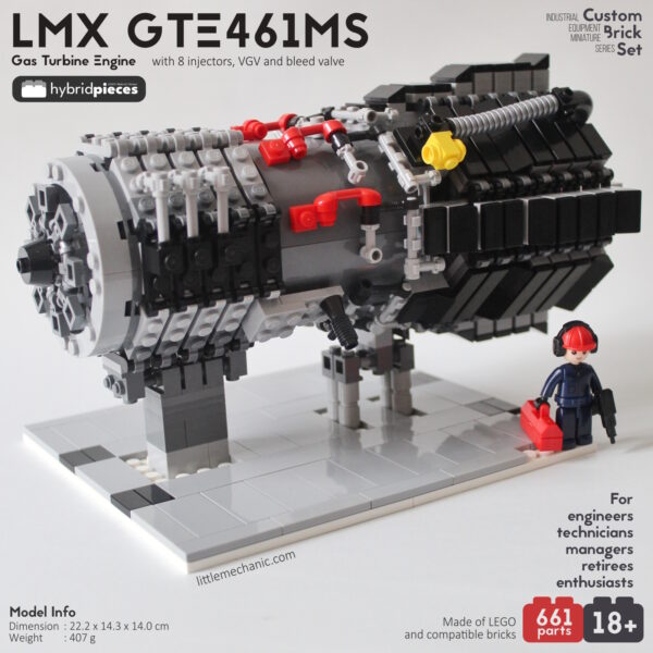 Custom Brick Set - Gas Turbine Engine LMX GTE461MS - Gambar 2