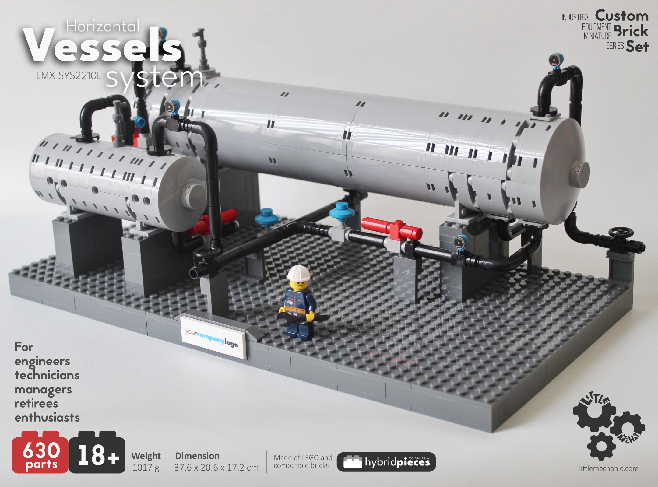 Custom Brick Set - Horizontal Vessels System LMX SYS2210L