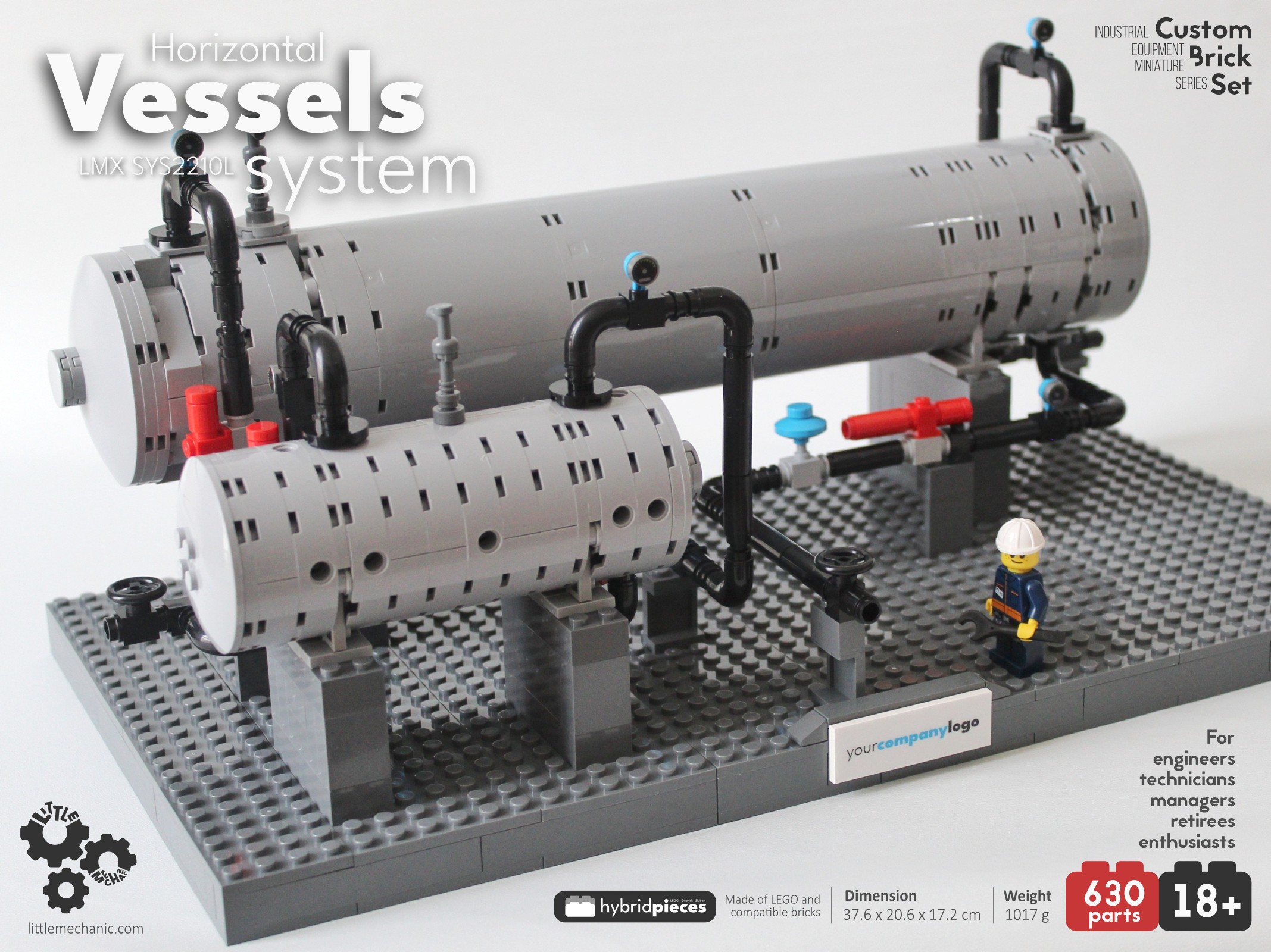 Custom Brick Set - Horizontal Vessels System LMX SYS2210L - Gambar 3